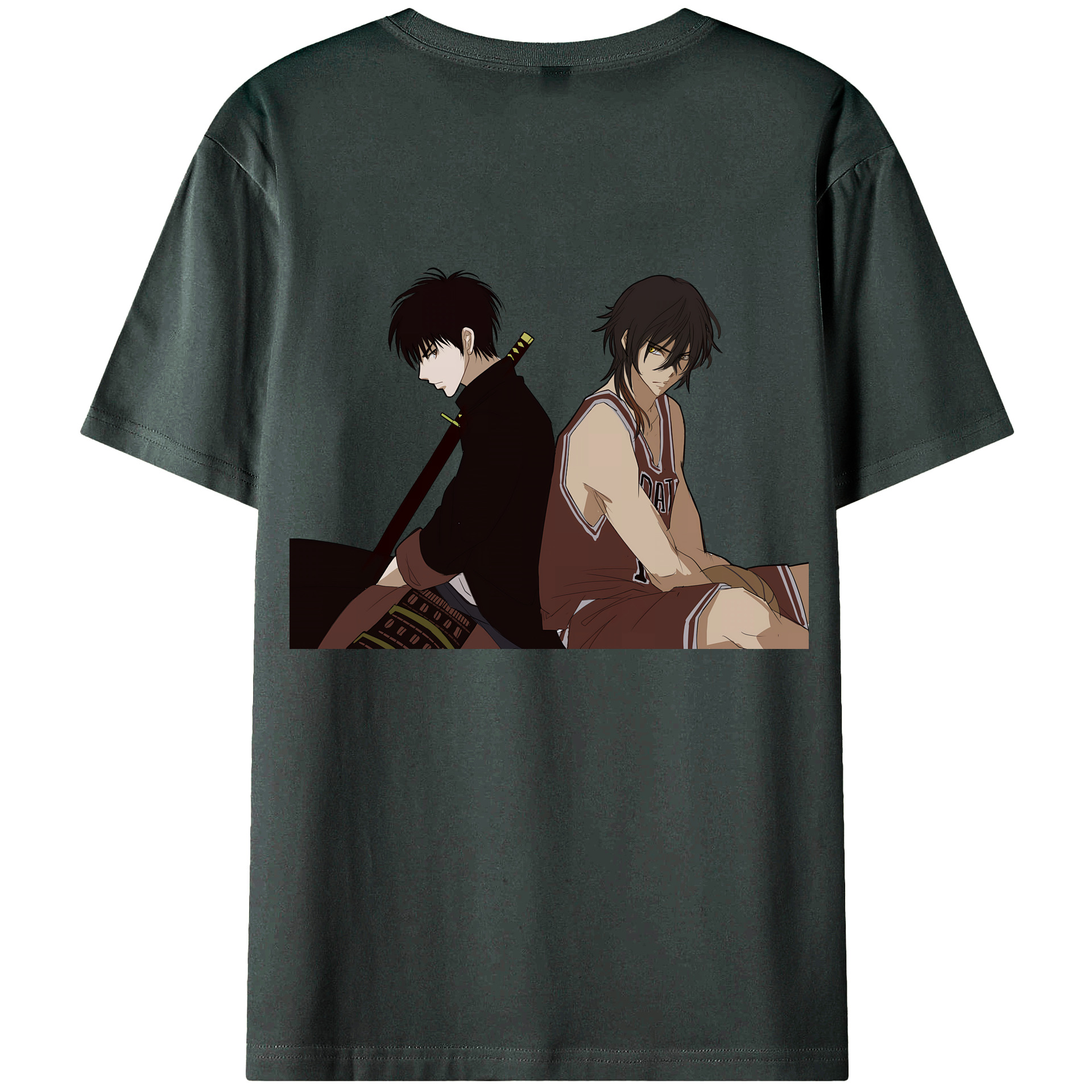 （画像用） SLAM DUNK／スラムダンク 綿100％ メンズ半袖Tシャツ（バックプリント） 通気性